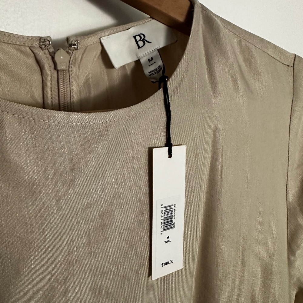 Banana Republic Cream Short-Sleeve Flared Maxi Dress - Picture 8 of 9